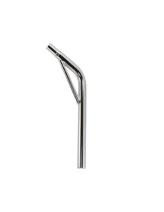 Steel Seatpost Pilar 27.2 x 400mm Lay-Back W/Support Chrome.